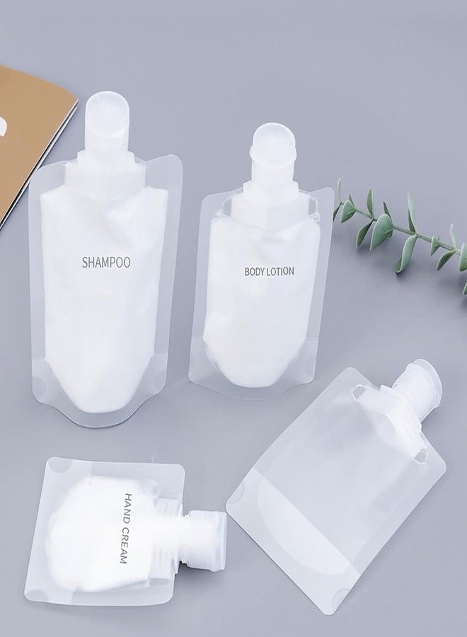Yopple 10PCS Travel Size Refillable Squeeze Pouches with Funnel, Leakproof Toiletry Bags for Shampoo, Lotion, Hand Wash, Cream & Liquid Cosmetics, Portable Transparent Travel Containers (100ml) - Image 2